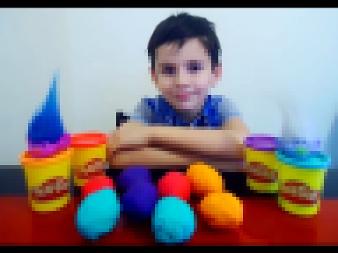 Тролли Play Doh   Киндер Сюрпризы Игрушки  Play Doh Kinder Surprise Toys Trolly 