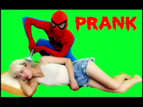 Человек-паук захват зажим грудь Замороженный принцесса Эльза и джокер !!Детский мультфильм 