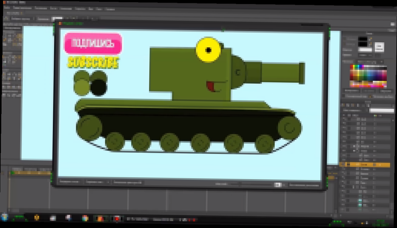 Как нарисовать танк КВ-2 Мультики про танки 