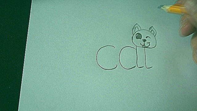 Как нарисовать кошку из слова CAT 