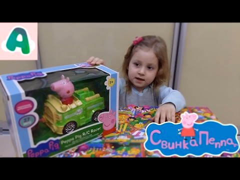 Свинка Пеппа, радиоуправляемая машинка. Peppa Pig, radio-controlled machine. 