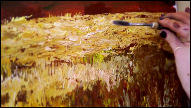 Пшеничное поле на закате. Видео мастер-класс Анны Миклашевич 