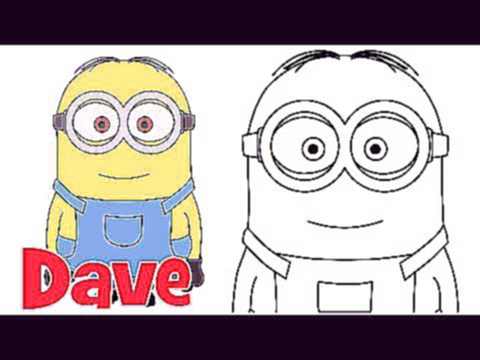 How to draw Minions Dave step by step easy drawing for kids and beginners 