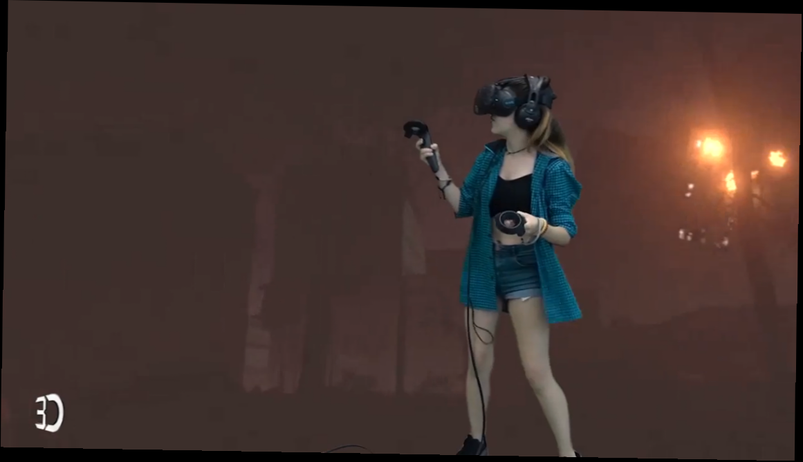 Реакция людей на погружение в игру The Brookhaven Experiment в шлеме виртуальной реальности HTC Vive 