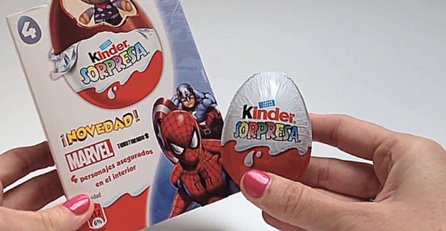 4 Киндер Сюрприз Яйца Человек Паук Капитан Америка 4 Kinder Surprise Eggs Spider Man   