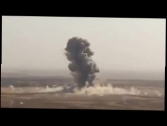 Сирия. Авиаудар по объекту боевиков ИГ в провинции Ракка 17.11.2015 