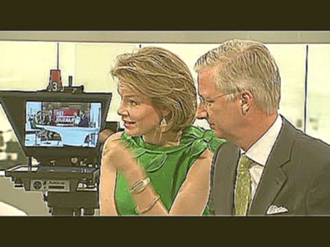 King Philippe and Queen Mathilde visits VRT 