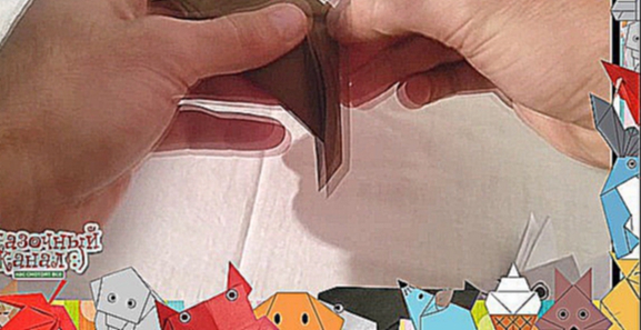 Оригами. Как сделать из бумаги кролика. Origami. How to make a rabbit out of paper. 