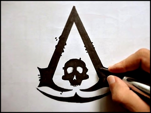 How to draw Assassin's Creed Logo Ehedov Elnur Как нарисовать символ ассасина__resm cekmek 