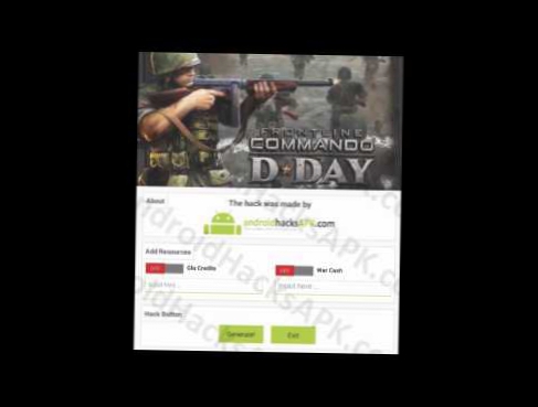 Frontline Commando D Day Cheats APK Unlimited Glu Credits and War Cash 