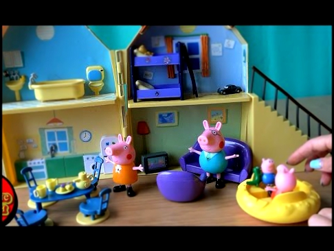 Игрушки Свинка Пепа Peppa Pig  серия 2, Свинка Пепа утро, Пепа и Джордж катаются на качеле 