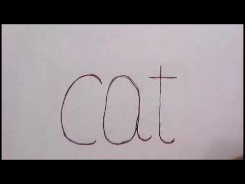 Як намалювати кота з слова cat 
