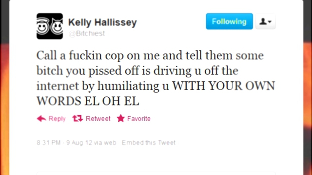 Kelly Hallissey and Neal Rauhauser amusing themselves over swatting 