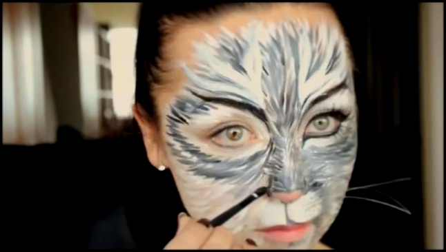 Как сделать макияж кошки. Макияж на Хеллоуин 