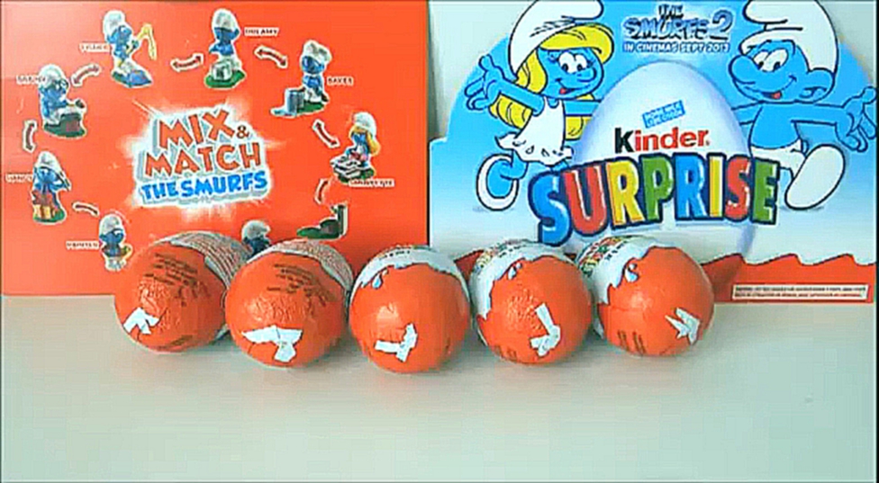 5 Киндер Сюрприз Яиц Смурфики 2 Игрушки 5 Kinder Surprise Eggs The Smurfs 2 Toys 
