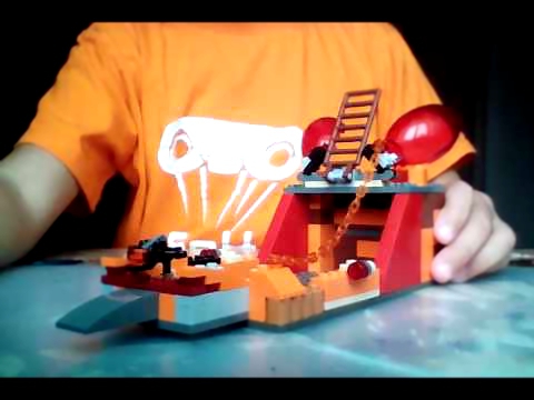 Лего самоделки Ультро урок. Робот MFZ + Корабль Огненных монстров 