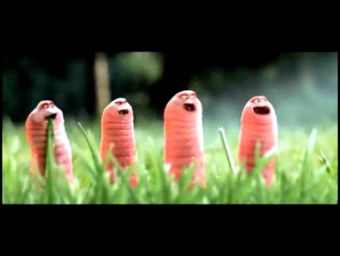 Прикольный короткий анимационный мультик  про червячков 