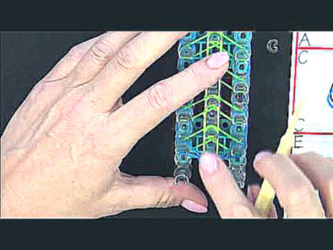 Видео плетение из резинок: Двойной направленный ромб 