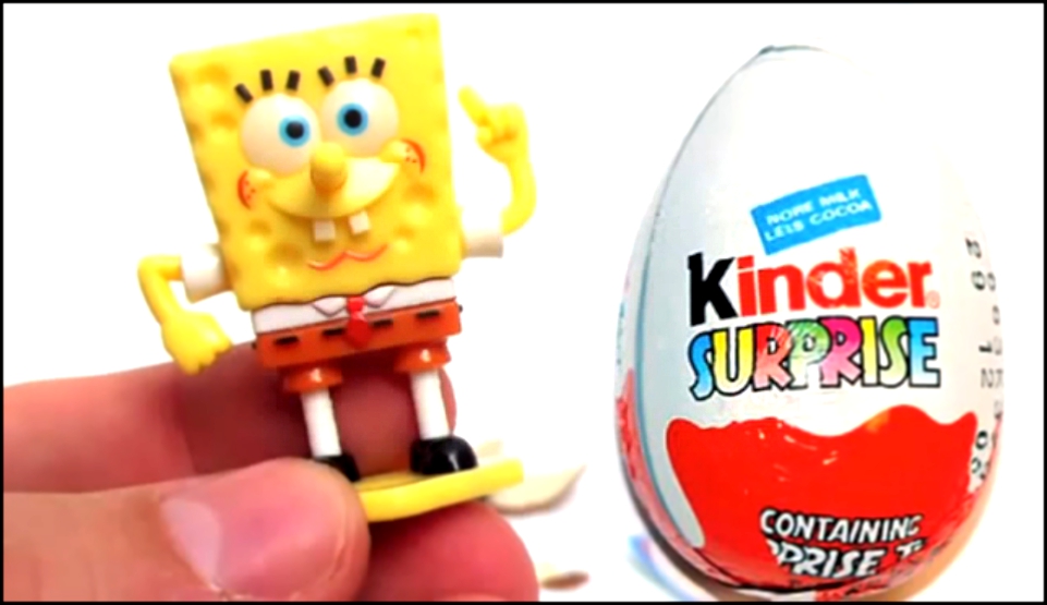 Киндер Сюрприз Открываем Игрушка Спанч БоБ SpongeBob Kinder Surprise Chocolate Egg Unboxing 