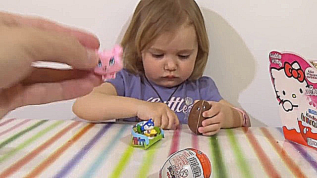 Хелло Китти Киндер Сюрприз игрушки распаковка HELLO KITTY Kinder Surprise toys f 