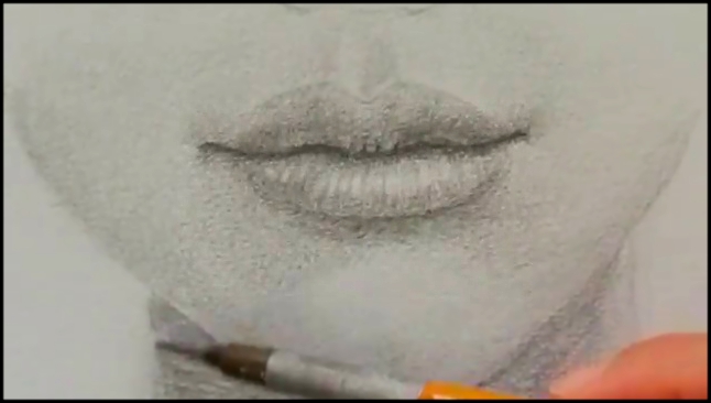 Как реалистично нарисовать рот карандашом 