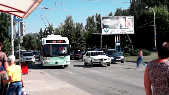 Губернатор на новом троллейбусе, г. Волгодонск, 24.07.2015 