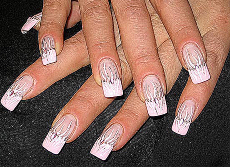 рисунок на розовых ногтях рисунки на ногтях
