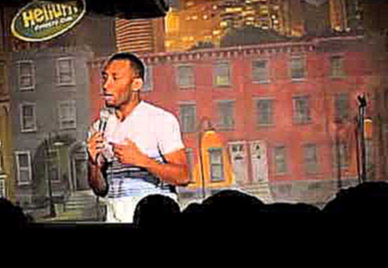 Anthony Moore performing at Helium Comedy Club 