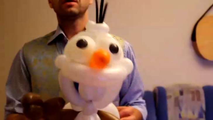 Снеговик Олаф из шариков шдм- Olaf the snowman from balloons 
