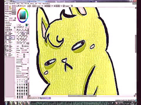Рисование салатового кота/Drawing light green cat 
