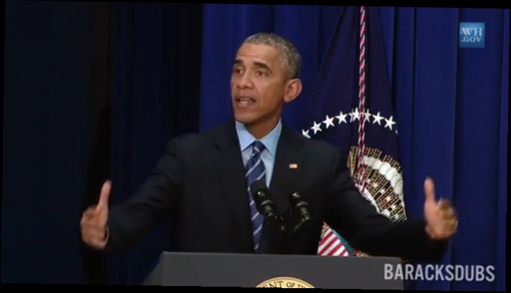 президент США Barack Obama  перепевает композицию Hotline Bling by Drake 