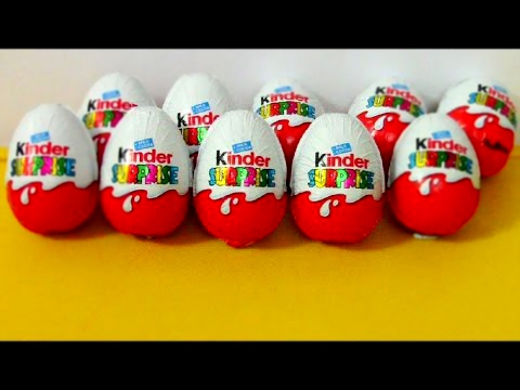 KINDER Surprise Eggs-UNBELIEVABLE toys! Unwrap & unbox 10 eggs download photos 