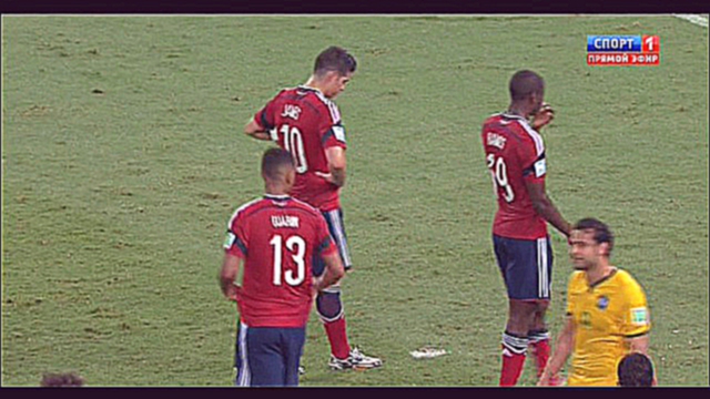 ЧМ 2014. 1/4 финала. Бразилия - Колумбия 2-1. Пенальти и очередной гол Хамеса Родригеса 