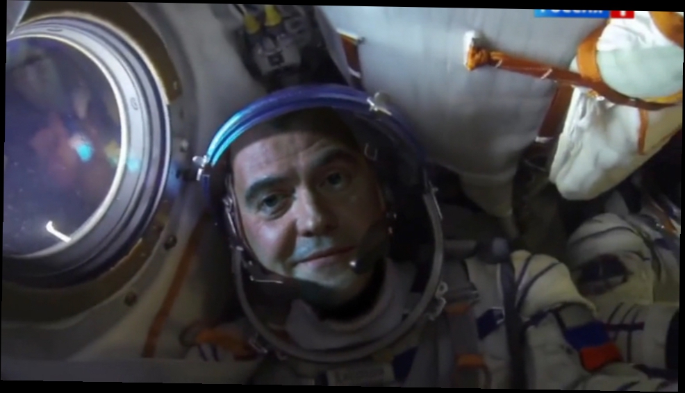 Первый полет Д. Медведева в космос. Прямое включение с МКС 