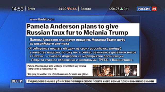 Памела Андерсон собирается одарить Меланию Трамп российской экошубой 