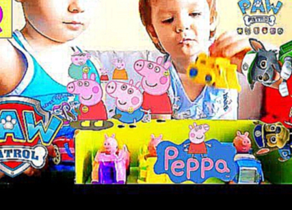 Свинка Пеппа и Машинки Щенячий Патруль Peppa Pig and Paw Patrol Cars Пеппа Щенячий Патруль HappyRoma 