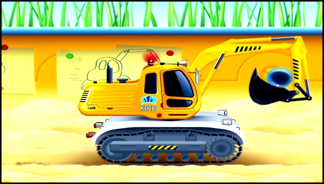 Экскаватор в песочнице - Рабочие Машинки для детей - Обзор развивающей игры. Excavator for Kids 