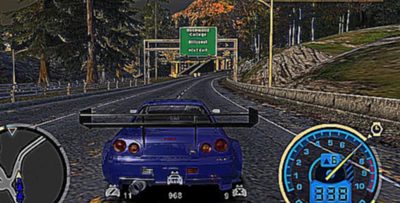 Геймплей на Nissan Skyline R34 GTR Ultimate | NFS MOST WANTED 