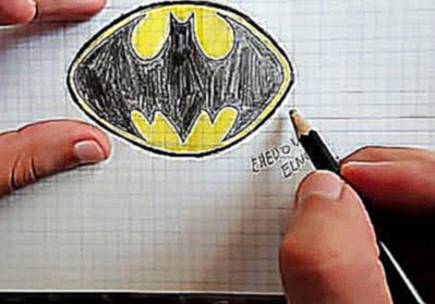 How to draw Batman logo Step by Step Ehedov ElnurКак нарисовать знак Бэтмена 