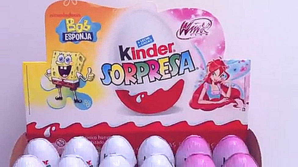 24 Киндер Сюрприз Яйца Губка Боб и Клуб Винкс 24 Kinder Surprise Eggs Spongebob & Winx Toys 