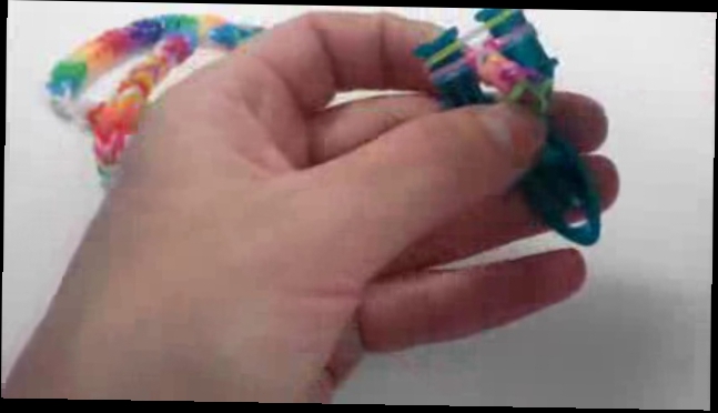 Браслет Рыбий Хвост Плетение из резинок Rainbow Loom_Bracelet fishtail Weaving gum Rainbow Loom 