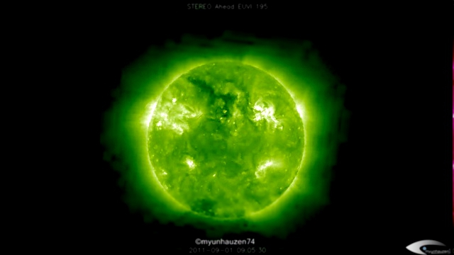 Вид спереди - Активность НЛО на орбите Солнца 1 сентября... 
