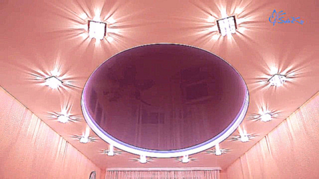 Натяжные потолки в зал с подсветкой 