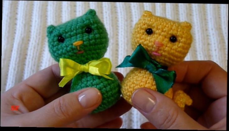 Crochet Amigurumi Cat Tutorial. Вязание крючком. Котята. Амигуруми. 