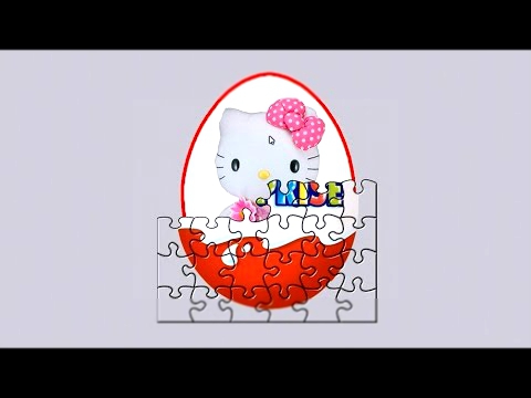 Мультфильм открываем пазл Киндер Сюрприз Hello Kitty. Open puzzle Kinder Surprise egg Hello Kitty. 