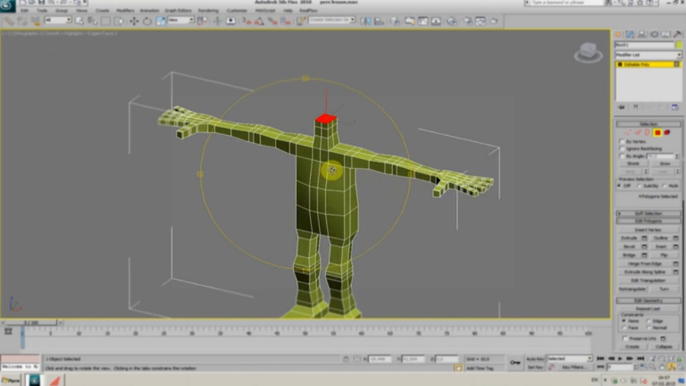 Урок 3D max №1 . Создание простого персонажа моделирование  тела. 