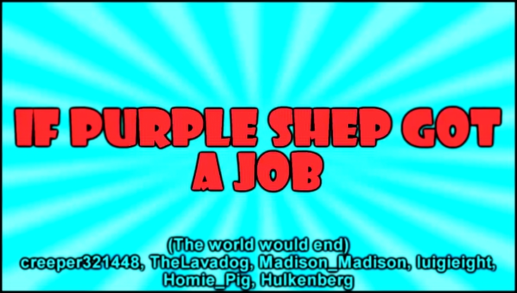 Если бы фиолетовая овца устроилась на работу - Minecraft Machinima 