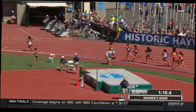 Raevyn Rogers 1:59.71 Goule fades after 56.15 1st lap women's 800m Final NCAA Outdoors 2015 