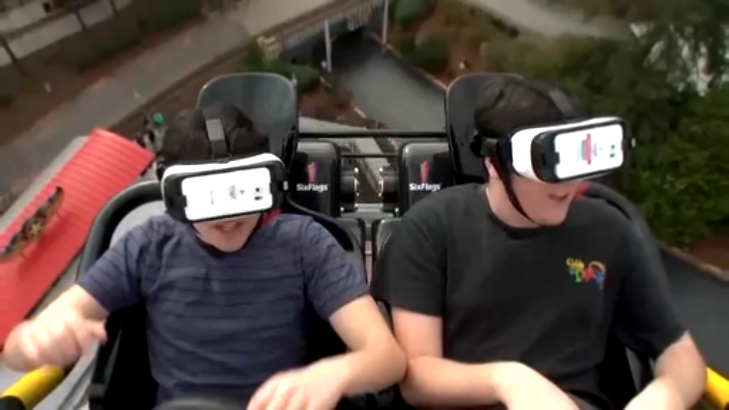 Американские горки с прохождением в VR-очках 