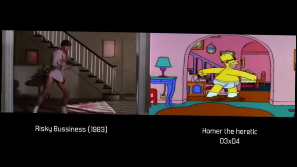 Сцены из культовых фильмов в Симпсонах 